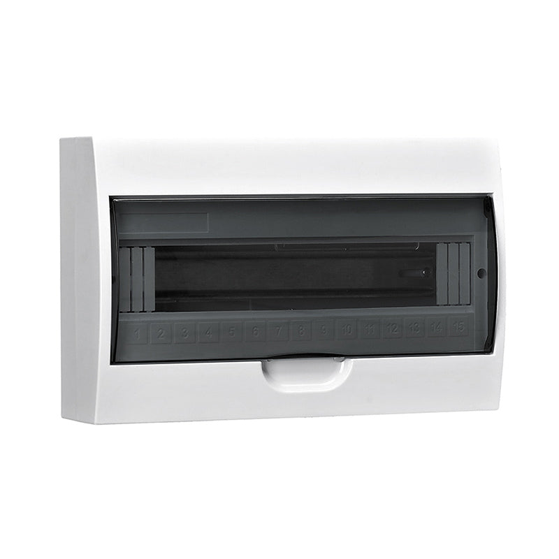 Distribution Board PVC Surface DIN Rail 15 Way