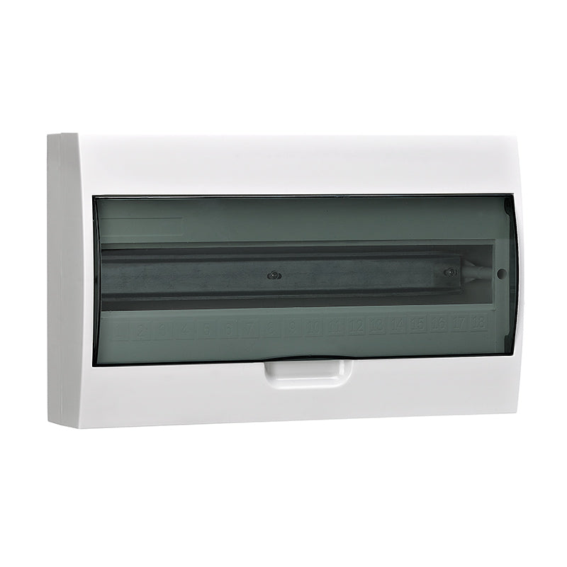 Distribution Board PVC Surface DIN Rail 18 Way
