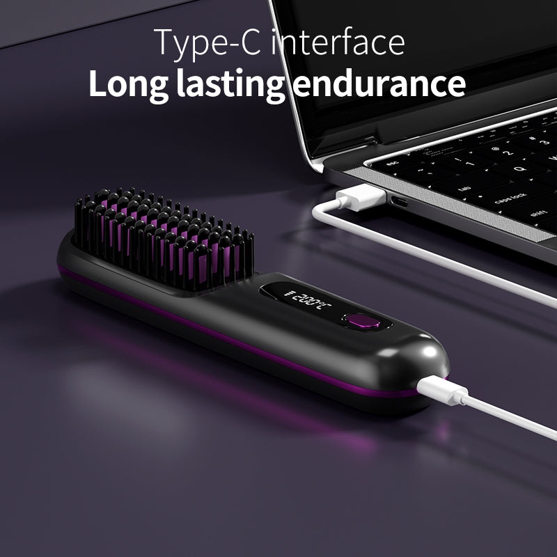 Wireless straight hair comb