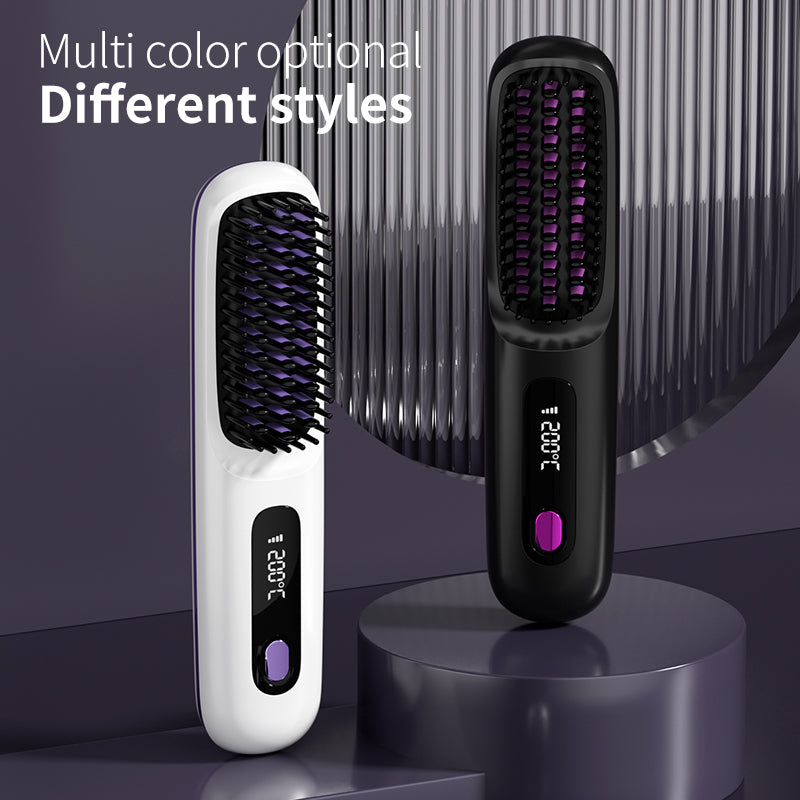 Wireless straight hair comb