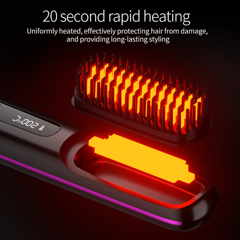 Wireless straight hair comb