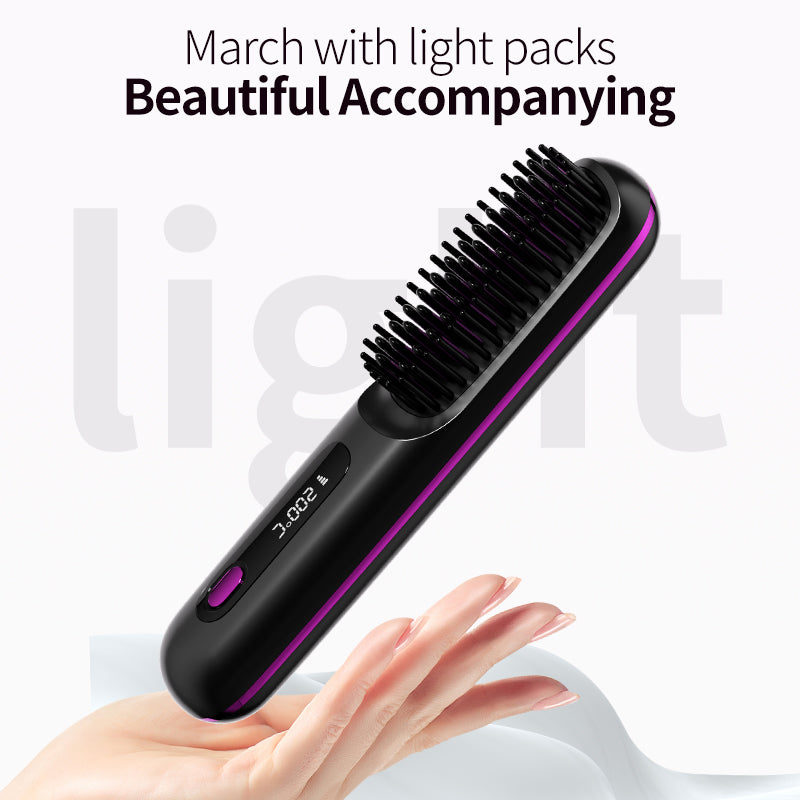 Wireless straight hair comb