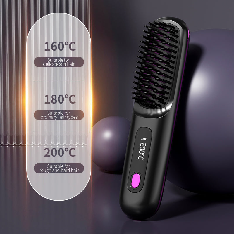 Wireless straight hair comb