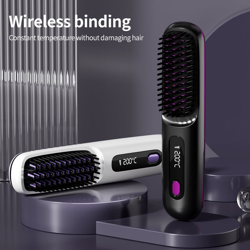 Wireless straight hair comb
