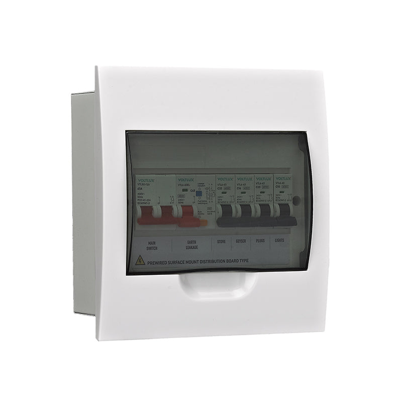 6KA Eco Pre-Wired 8-Way Distribution Board (Flash)
