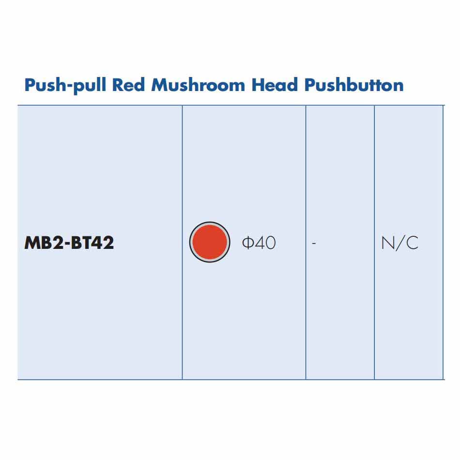 Push-pull Red Mushroom Head Pushbutton