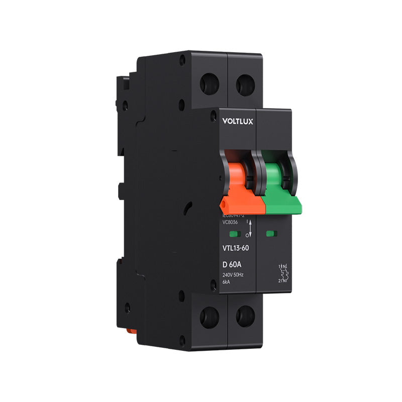 Dual Mount 13mm MCBs 6-60A 2P( D curve)