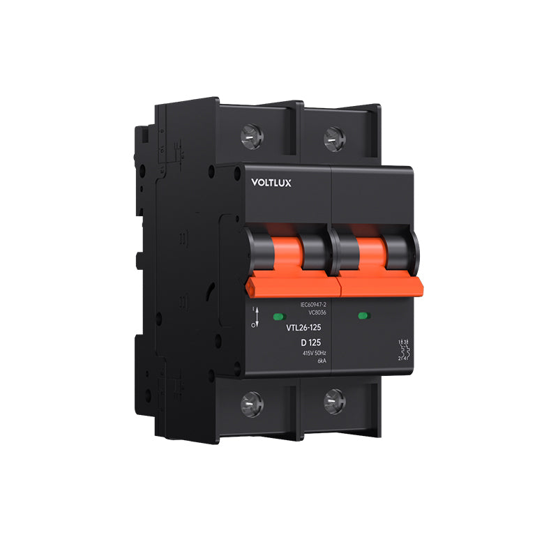 Dual Mount 26mm MCBs 40-125A 2P( D curve)