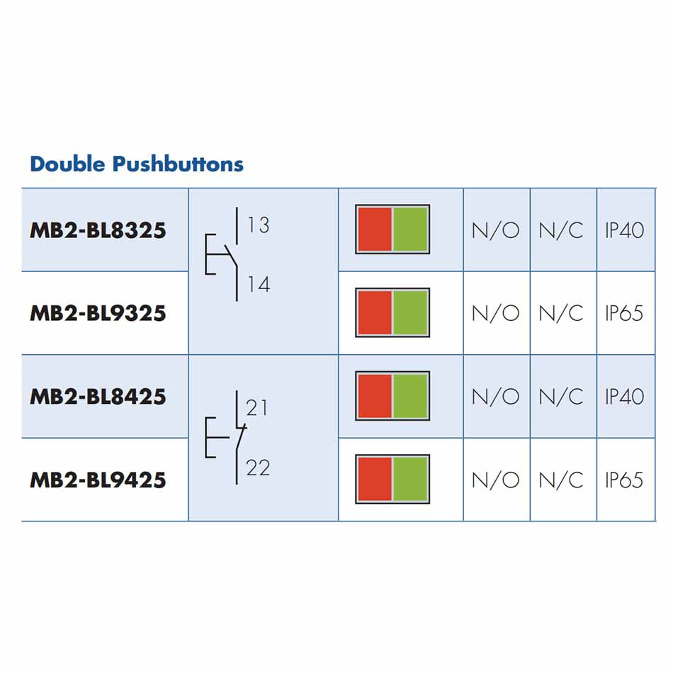 Double heads pushbtton