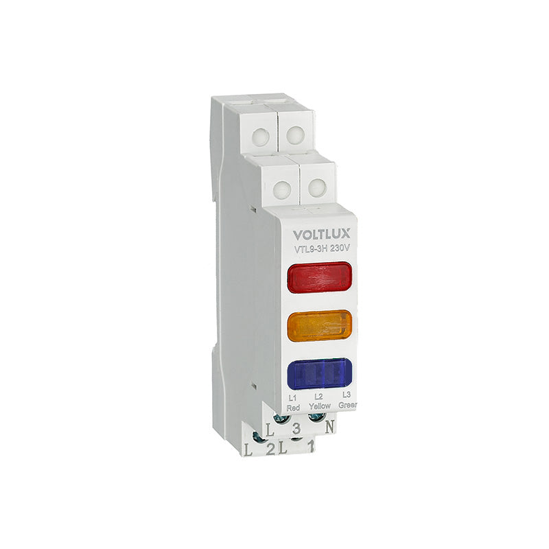 3 Indicator Lights for 3 Phase Supply (18mm)