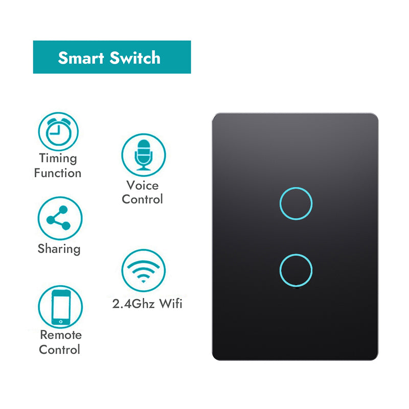 Sfl02 Smart Switch 85F Series Smart Switch 2 Gang (AG Surface Finish) – Shoppingmore