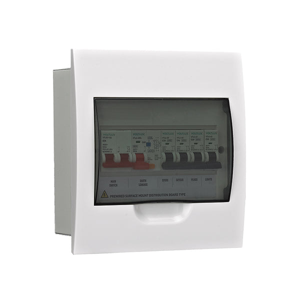 6KA Eco Pre-Wired 8-Way Distribution Board (Flash)