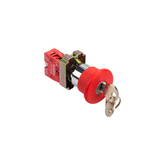 key Turn to Release Red Mushroom Head Pushbutton
