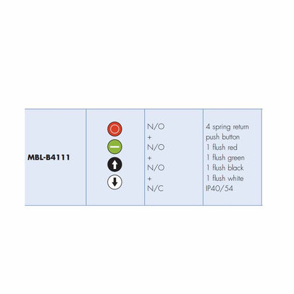 control switch-4 spring return  push button