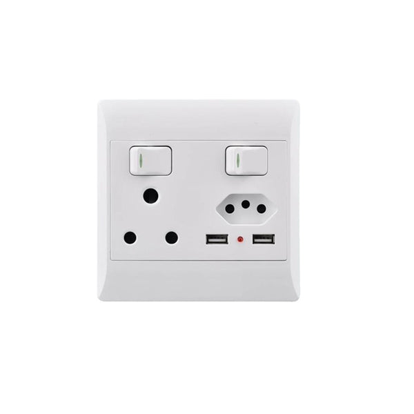 Single Socket with E/Plug-USB