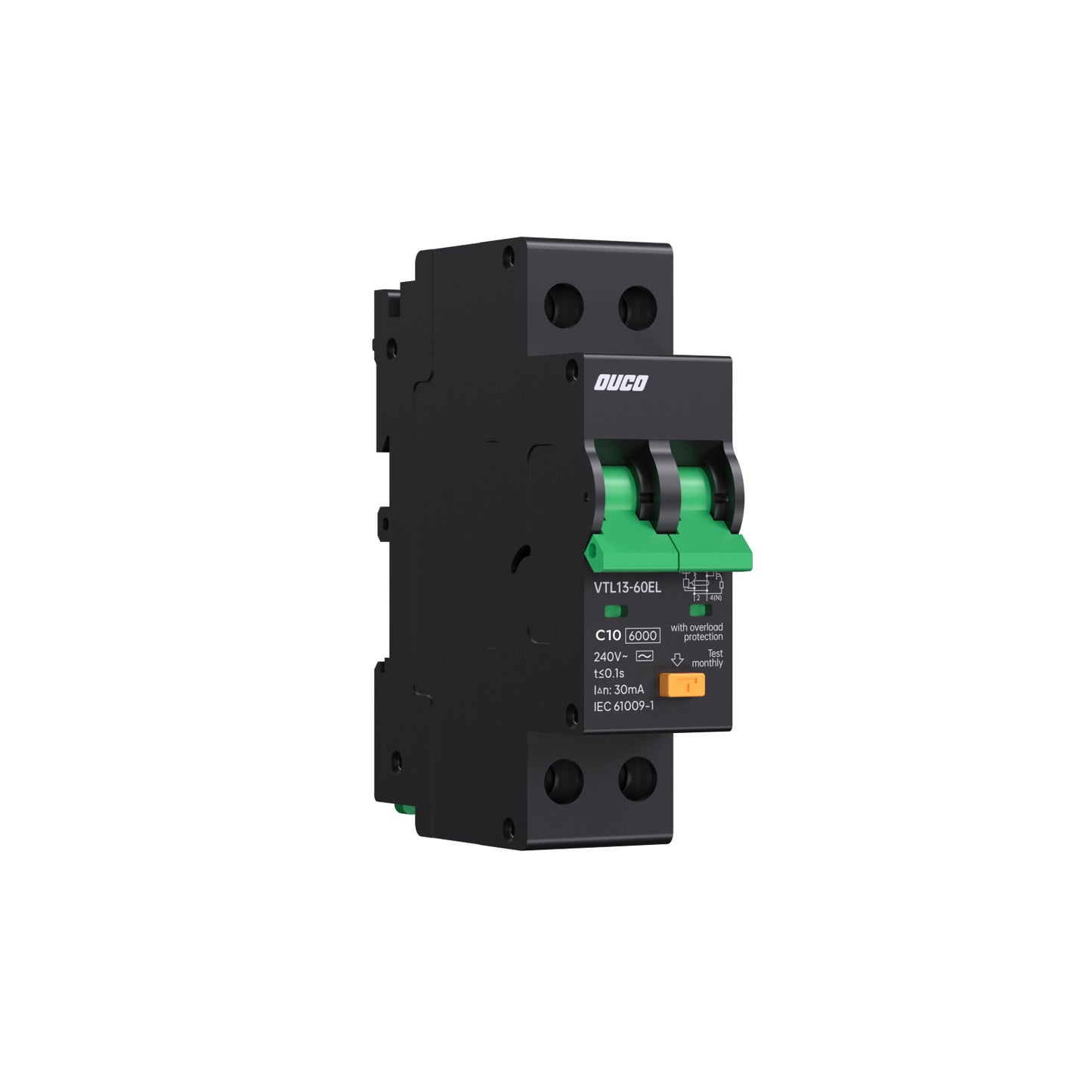 Dual Mount 2x13mm 63A RCBO