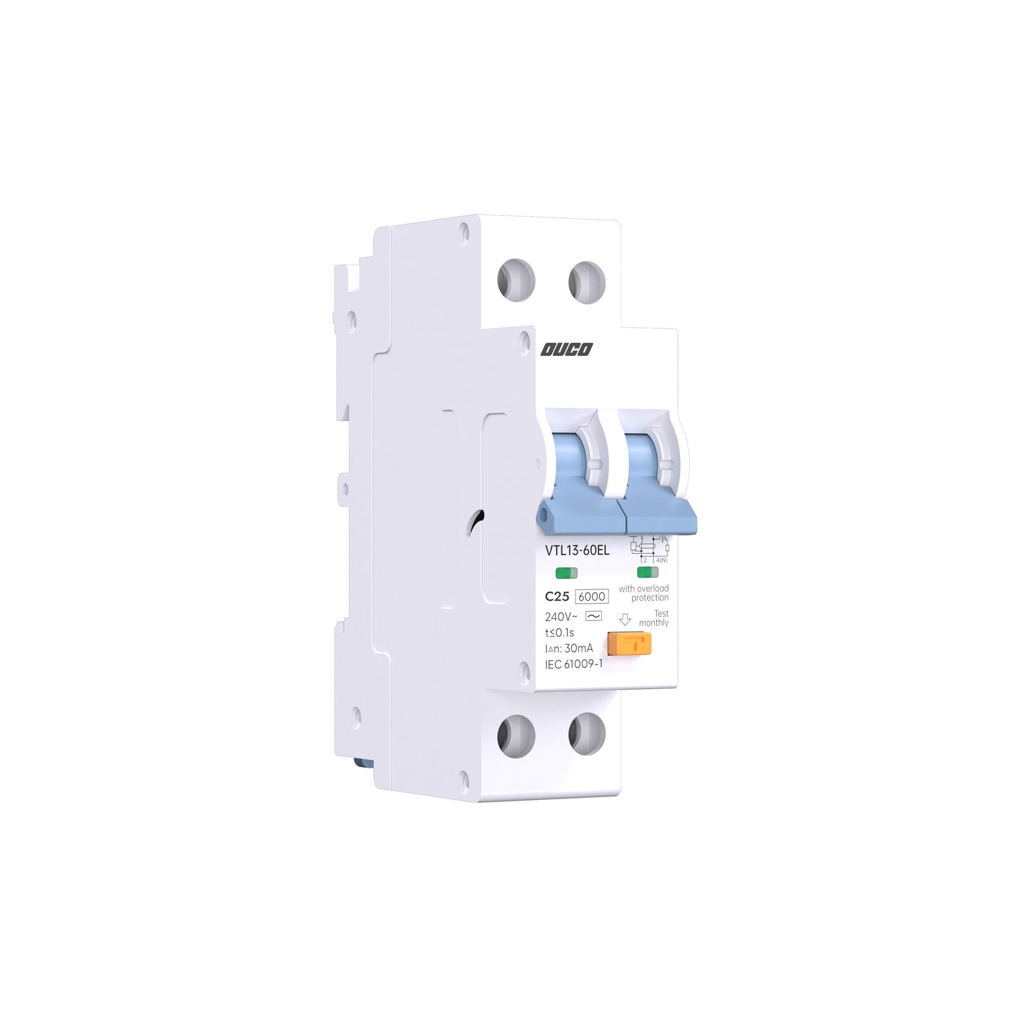 Dual Mount 13mm RCBO（C curve）