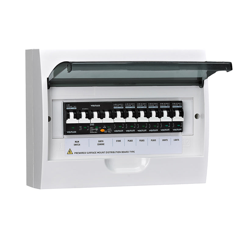 6KA Pre-Wired 12-Way Distribution Board(Surface)