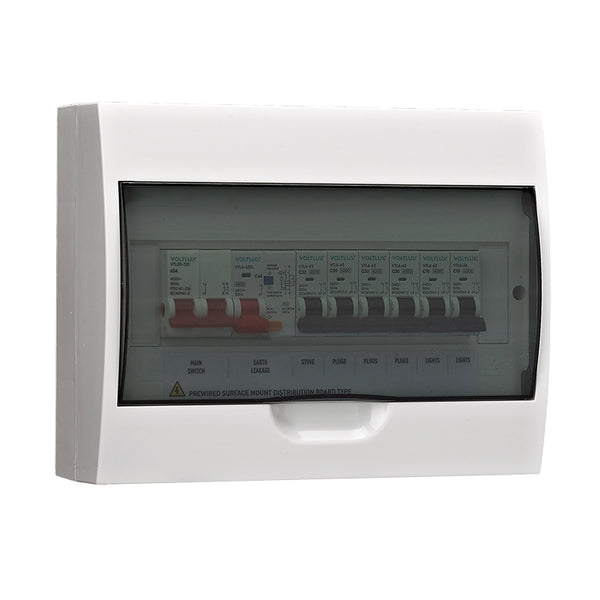 6KA ECO Pre-Wired 12-Way Distribution Board(surface)