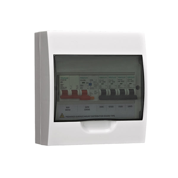 6KA ECO Pre-Wired 8-Way Distribution Board (Surface)