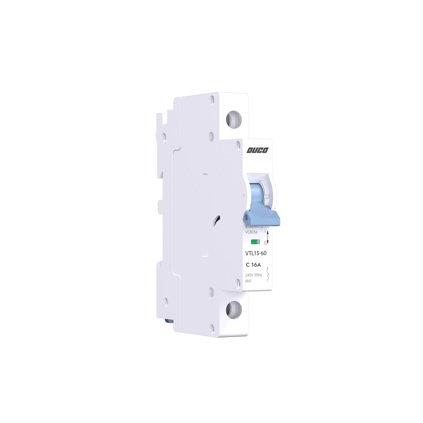 Dual Mount 13mm MCBs 63A 1P/2P/3P/4P（C curve）