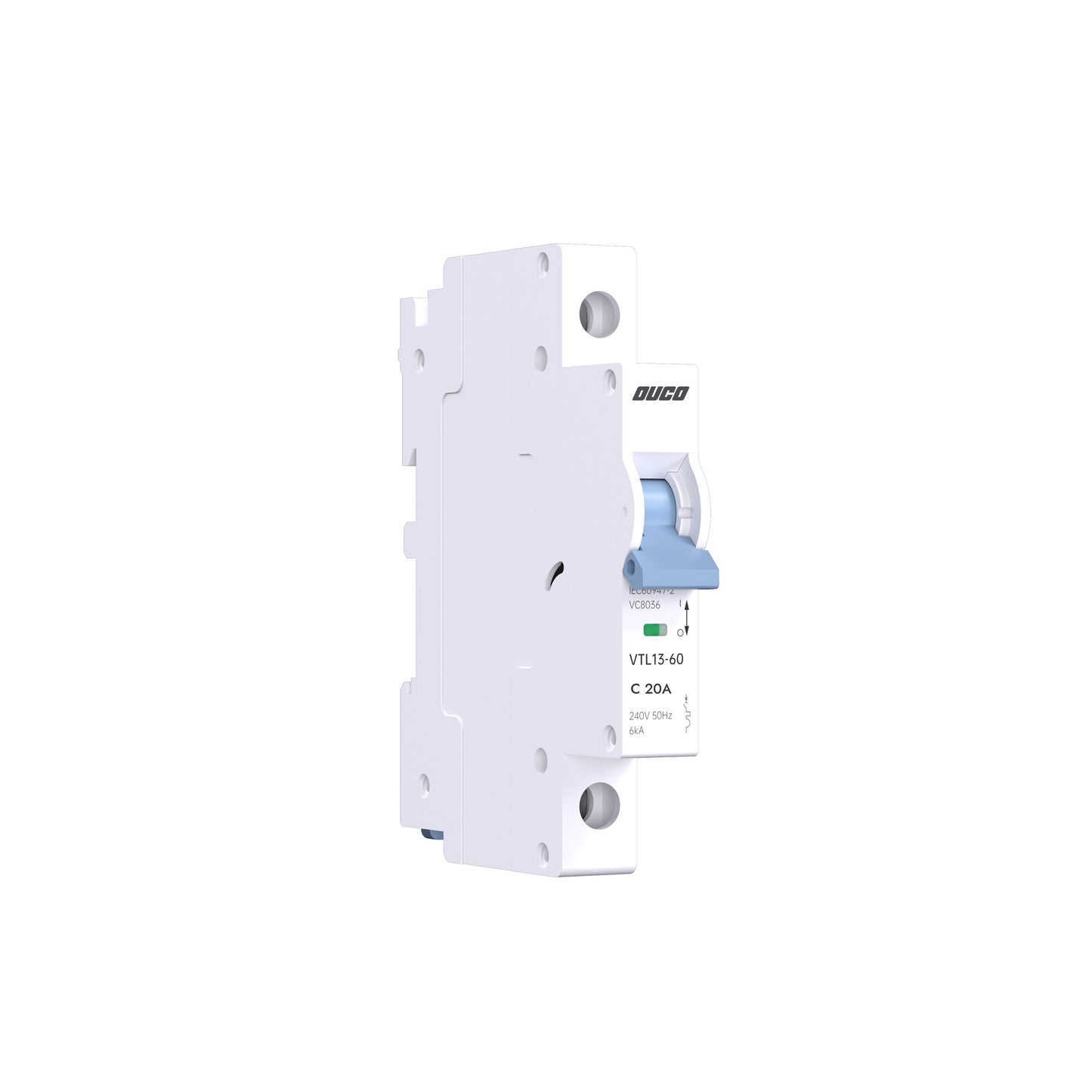 Dual Mount 13mm MCBs 63A 1P/2P/3P/4P（C curve）