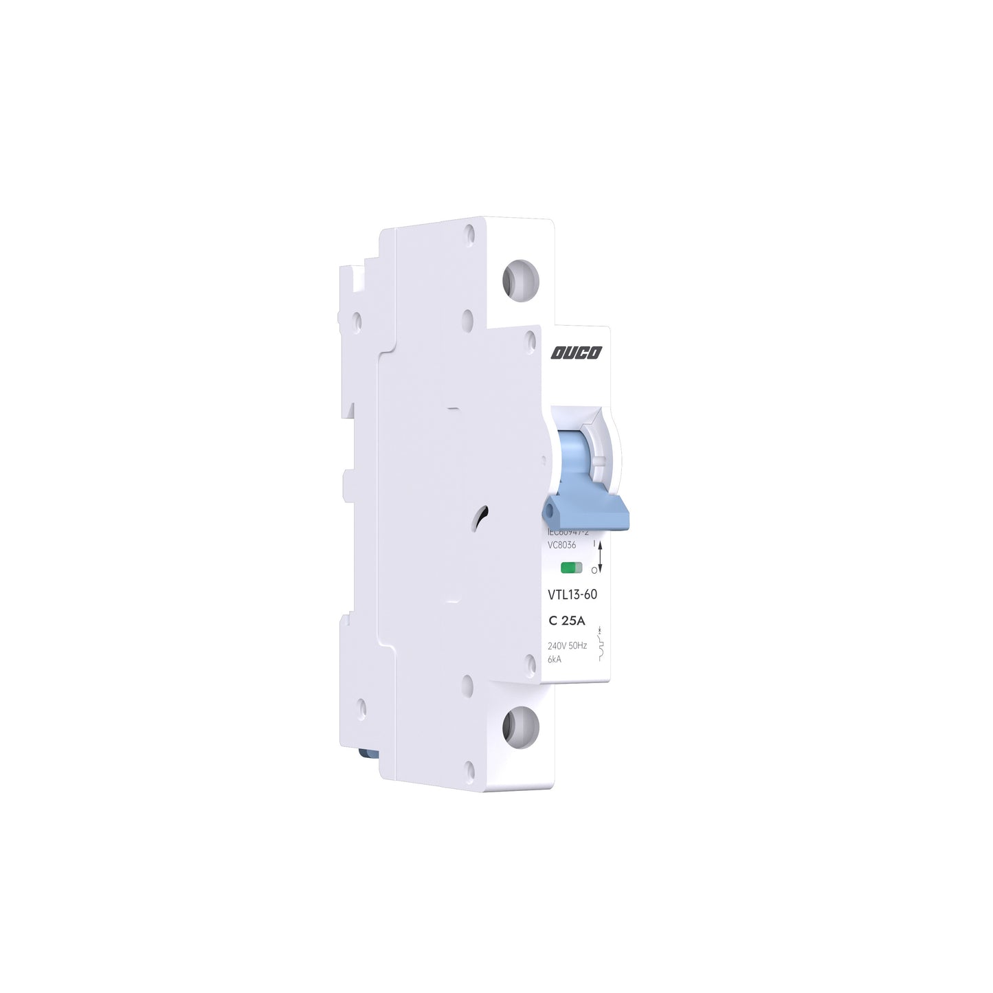 Dual Mount 13mm MCBs 63A 1P/2P/3P/4P（C curve）