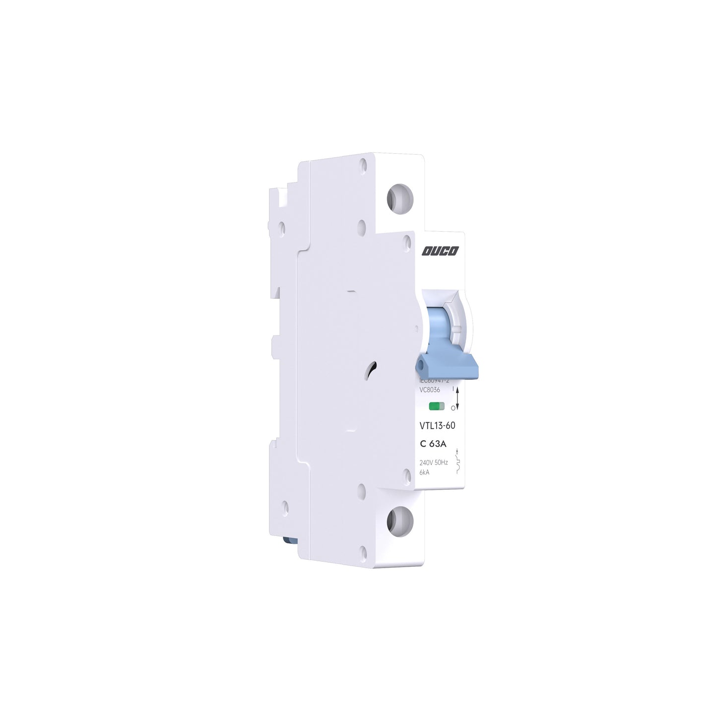 Dual Mount 13mm MCBs 63A 1P/2P/3P/4P（C curve）