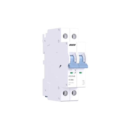 Dual Mount 13mm MCBs 63A 1P/2P/3P/4P（C curve）