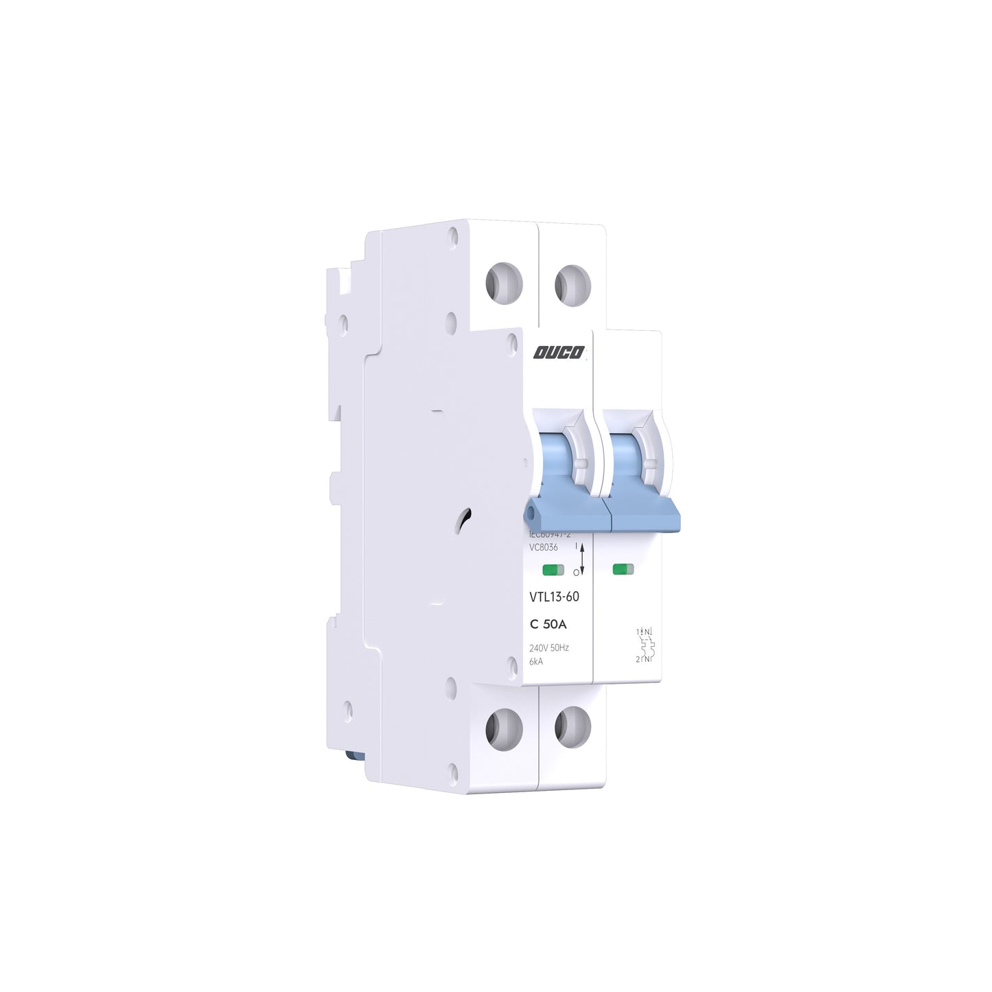 Dual Mount 13mm MCBs 63A 1P/2P/3P/4P（C curve）