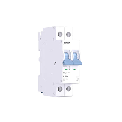 Dual Mount 13mm MCBs 63A 1P/2P/3P/4P（C curve）