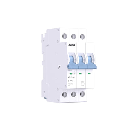 Dual Mount 13mm MCBs 63A 1P/2P/3P/4P（C curve）