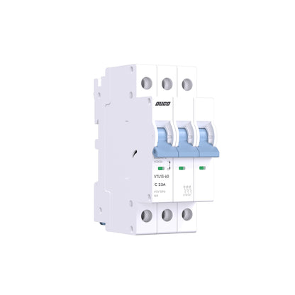 Dual Mount 13mm MCBs 63A 1P/2P/3P/4P（C curve）