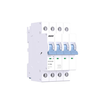 Dual Mount 13mm MCBs 63A 1P/2P/3P/4P（C curve）