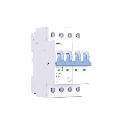Dual Mount 13mm MCBs 63A 1P/2P/3P/4P（C curve）