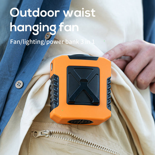 Outdoor waist-mounted fan